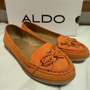 ALDO Women's Bright Orange Moccasins